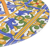 Siciliaanse stijl, majolica, zomer, kleurrijk patr snijplank (Hoek)