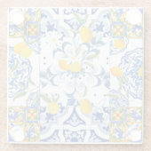 Siciliaanse stijl, zomerkunst glazen onderzetter (Achterkant)