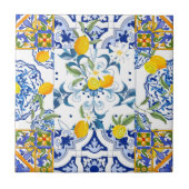 Siciliaanse stijl, zomerkunst keramische Tegel Tegeltje (Voorkant)