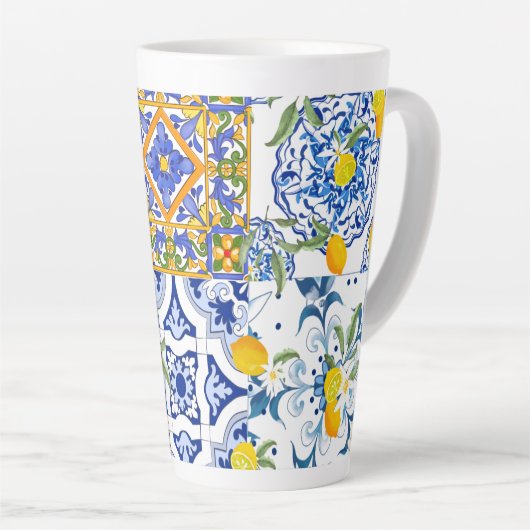 Siciliaanse stijl, zomerkunst Latte Mok (Rechterhoek)