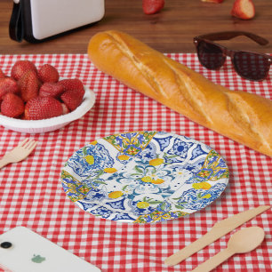 Siciliaanse stijl, zomerkunst papieren bordje