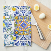 Siciliaanse stijl, zomerkunst theedoek (Quarter Fold)