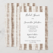 Siciliaanse Summer Cream Brown Stripes Vrijgezelle Kaart (Voorkant / Achterkant)