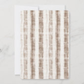 Siciliaanse Summer Cream Brown Stripes Vrijgezelle Kaart (Achterkant)