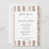 Siciliaanse Summer Cream Brown Stripes Vrijgezelle Kaart (Voorkant)