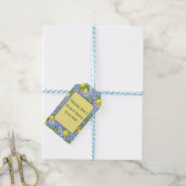 Siciliaanse tegel & citroen bruiloft cadeaulabel (Met Touw)