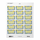 Siciliaanse tegel & citroen bruiloft etiket (Full Sheet)