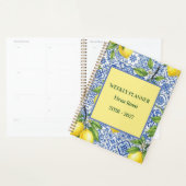 Siciliaanse tegel & citroen gepersonaliseerde teru planner (Display)