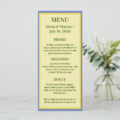 Siciliaanse Tegel & Citroen Trouwfeest Menu (Staand voorkant)