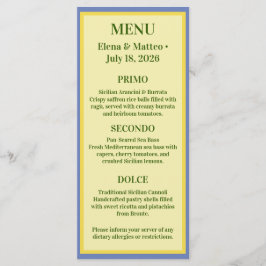 Siciliaanse Tegel & Citroen Trouwfeest Menu