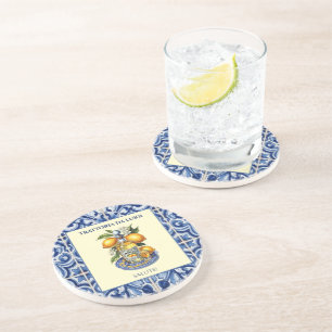 Siciliaanse tegel Limoncello Italiaans restaurant Zandsteen Onderzetter