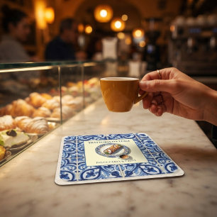 Siciliaanse tegel papieren onderzetter Cannoli des