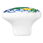 Siciliaanse tegels, citroen, mozaïek, majolica, keramische knop (Zijkant)