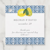 Siciliaanse Tegels in de Middellandse Zee Bedankjes Labels (Voorkant)