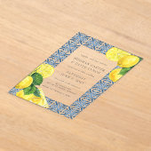 Siciliaanse Tegels in het Middellandse-Zeegebied L Acryl Uitnodigingen (Laagn)