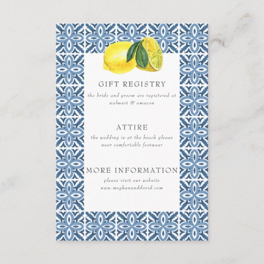 Siciliaanse Tegels in het Middellandse-Zeegebied L Informatiekaartje (Voorkant)