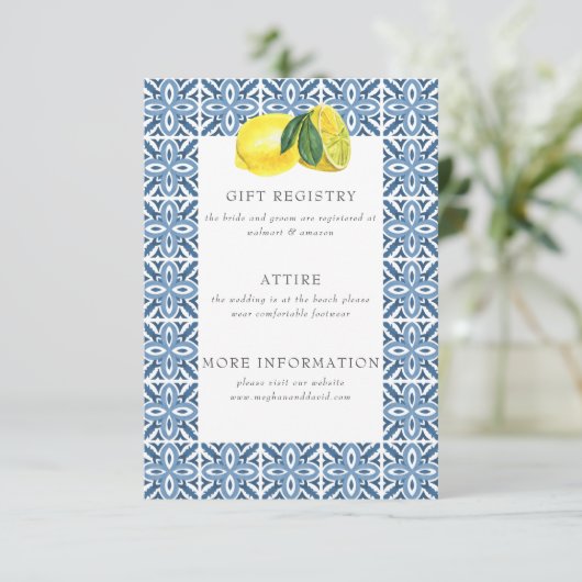 Siciliaanse Tegels in het Middellandse-Zeegebied L Informatiekaartje (Staand voorkant)