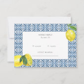 Siciliaanse Tegels in het Middellandse-Zeegebied L RSVP Kaartje (Voorkant)