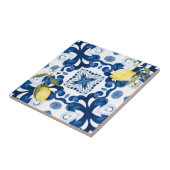 Siciliaanse tegels, majolica, citroen, tegeltje (Zijkant)