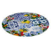 Siciliaanse tegels, majolica,citroenen,citrusvruch snijplank (Hoek)