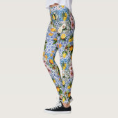 Siciliaanse tegels met bloemen en citroen leggings (Links)