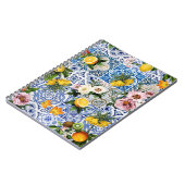 Siciliaanse tegels met bloemen en citroen  notitieboek (Linkerzijde)