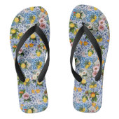 Siciliaanse tegels met bloemen en citroen teenslippers (Voetbed)