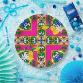 Siciliaanse tegels, mozaïek, barok, papieren bordje (Feest)