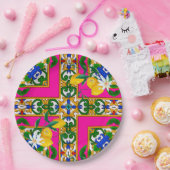 Siciliaanse tegels, mozaïek, barok, papieren bordje (Feest)