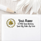 Siciliaanse Trinacria en Wreath Etiket (Insitu)