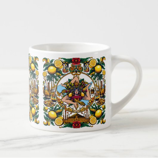 Siciliaanse Trinacria Espresso Cup Espresso Kop