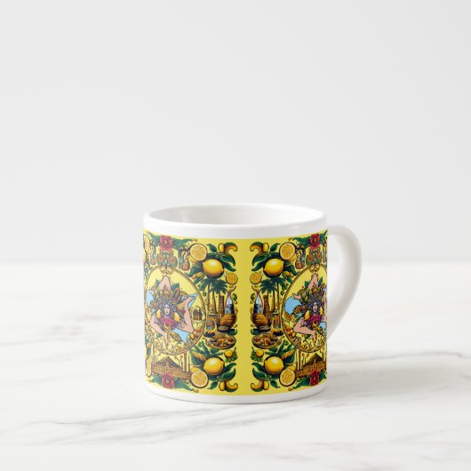 Siciliaanse Trinacria Espresso Cup Espresso Kop (Voorkant rechts)
