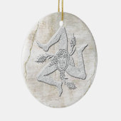 Siciliaanse  Trinacria Fresco Kijk Keramisch Ornament (Rechts)