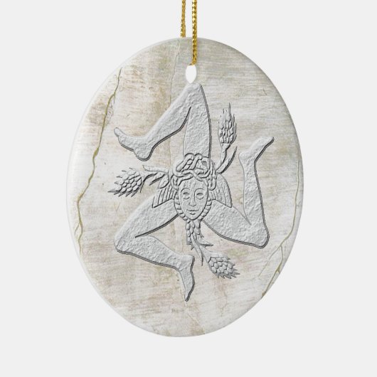 Siciliaanse  Trinacria Fresco Kijk Keramisch Ornament (Rechts)