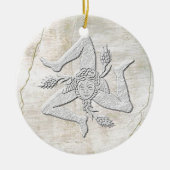 Siciliaanse  Trinacria Fresco Kijk Keramisch Ornament (Voorkant)