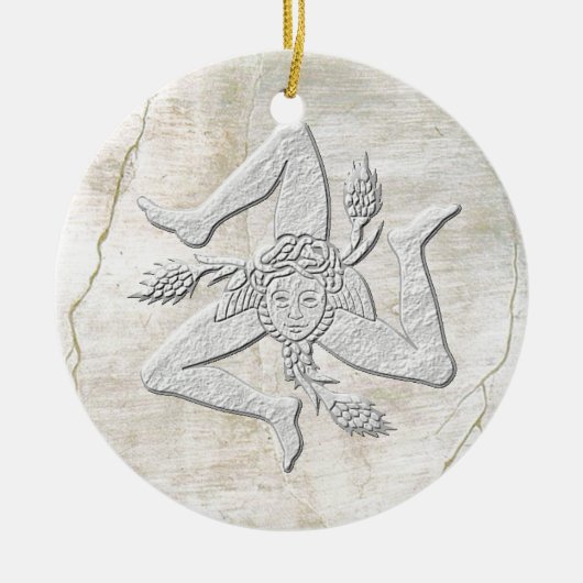 Siciliaanse  Trinacria Fresco Kijk Keramisch Ornament (Voorkant)