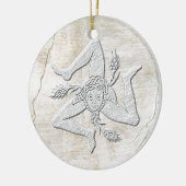 Siciliaanse  Trinacria Fresco Kijk Keramisch Ornament (Links)