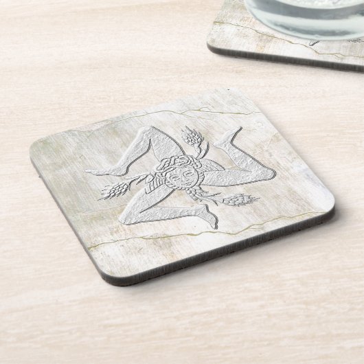 Siciliaanse  Trinacria Fresco Kijk Onderzetter (Linkerzijde)