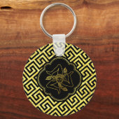 Siciliaanse Trinacria in Gold Black Sleutelhanger (Achterkant)