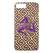 Siciliaanse Trinacria in Paars en goud Case-Mate iPhone Case (Achterkant)