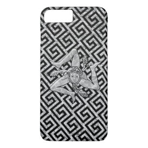 Siciliaanse Trinacria in Silver en Black iPhone 8/7 Plus Hoesje