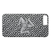 Siciliaanse Trinacria in Silver en Black Case-Mate iPhone Case (Achterkant (Horizontaal))