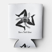 Siciliaanse Trinacria Jouw tekst en achtergrond Blikjeskoeler (Voorkant)