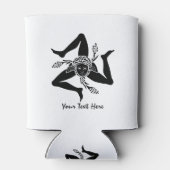 Siciliaanse Trinacria Jouw tekst en achtergrond Blikjeskoeler (Achterkant)