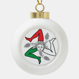 Siciliaanse Trinacria Medusa embleem Italiaans the Keramische Bal Ornament
