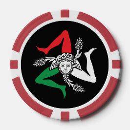 Siciliaanse Trinacria Medusa Embleem Italiaans The Poker Chips