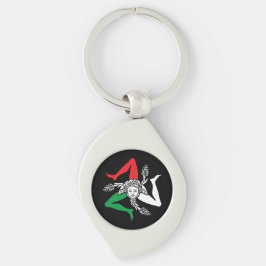 Siciliaanse Trinacria Medusa Embleem Italiaans The Sleutelhanger