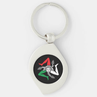 Siciliaanse Trinacria Medusa Embleem Italiaans The Sleutelhanger
