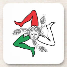 Siciliaanse Trinacria Medusa Ontwerp Bier Onderzetter