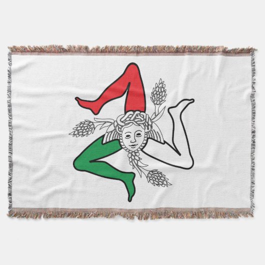 Siciliaanse Trinacria Medusa Ontwerp Deken (Voorkant)